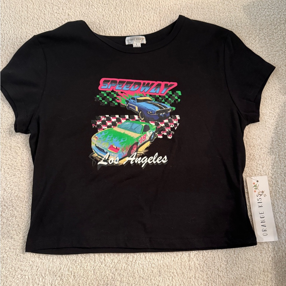 Black Speedway Los Angeles Crop Top